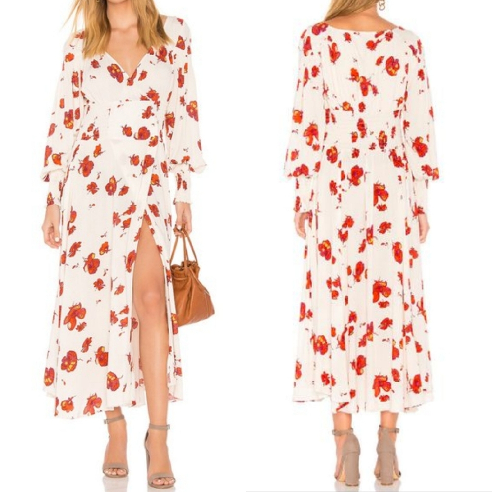 NWT OFFER ASAP! Free People Floral Wrap Maxi, Large